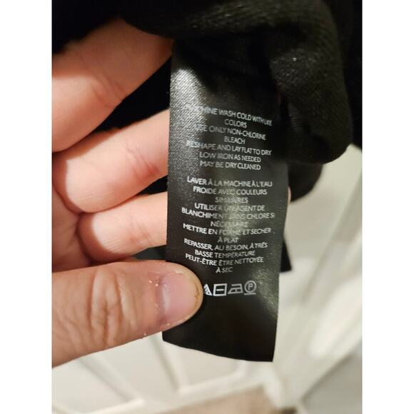 Maeve Anthropologie Black Cowl Neck‎ Balloon Sleeve Sweater Top XS Cozy Minimal - Picture 3 of 6